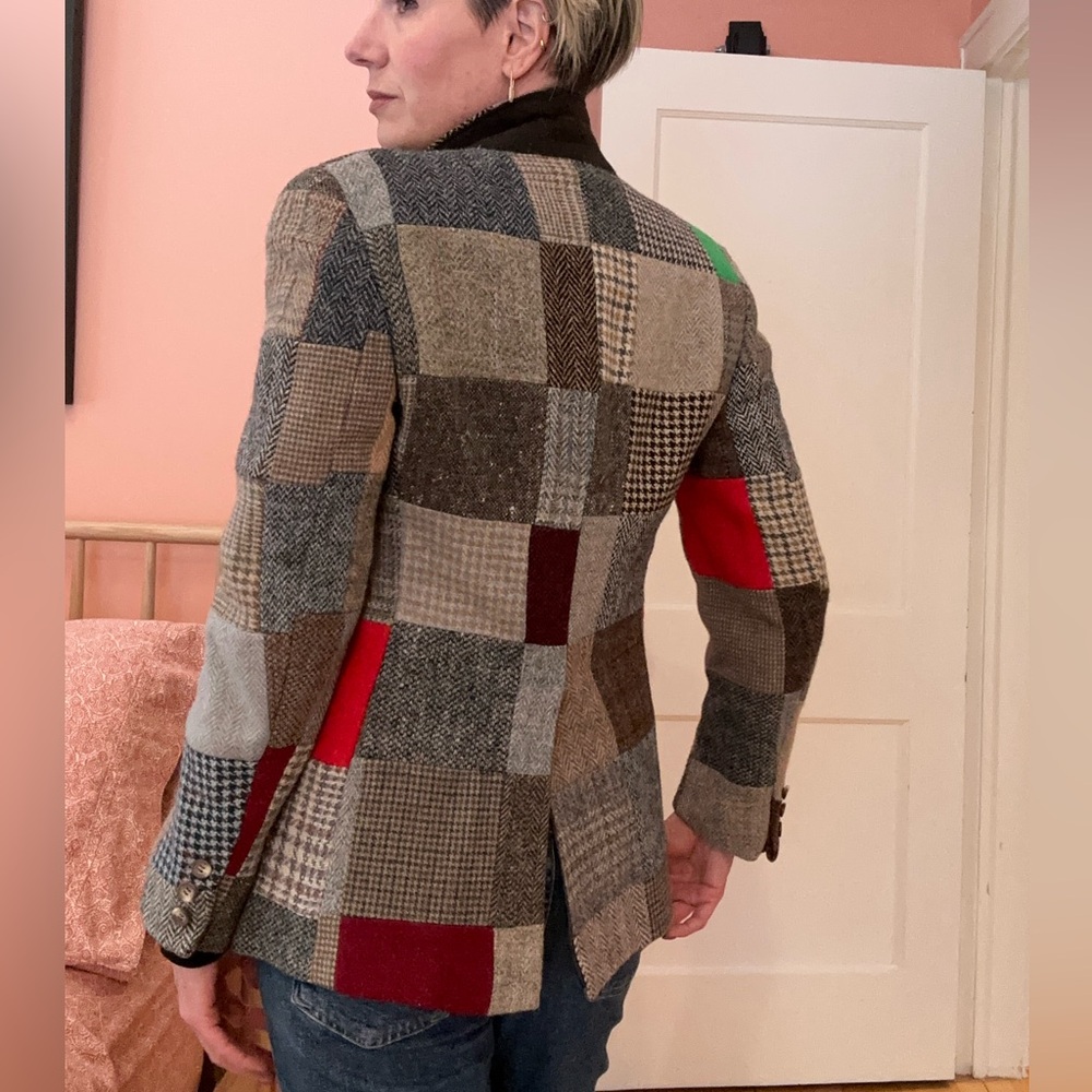 The Andover Shop women’s bespoke patch tweed sport coat SZ 4 IMPOSSIBLY RARE - Picture 6 of 9